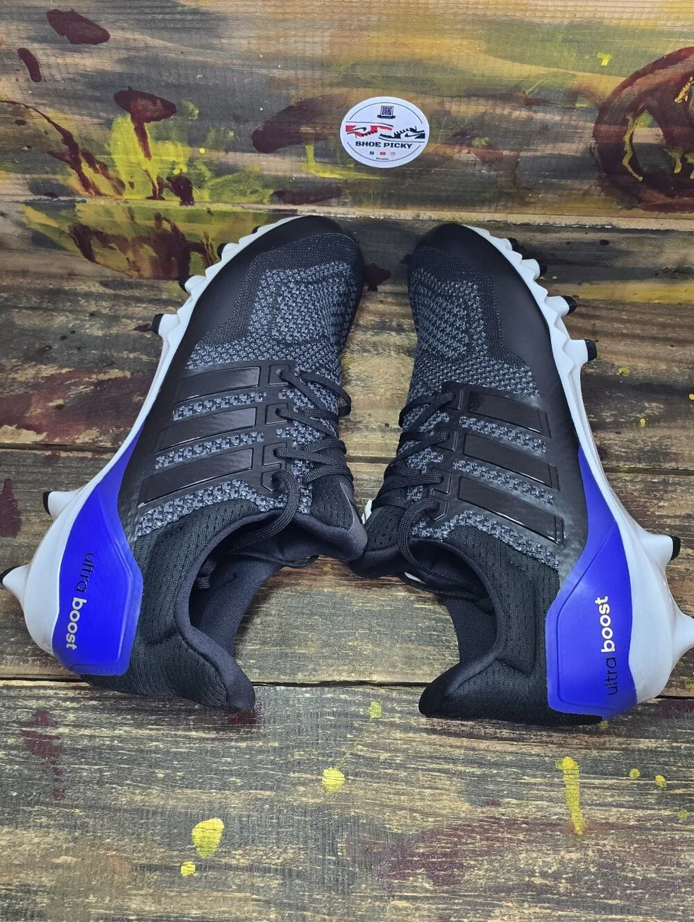 Adidas Ultraboost Football Cleats Black Blue Woven JP7410 Men’s Size 11,12 New